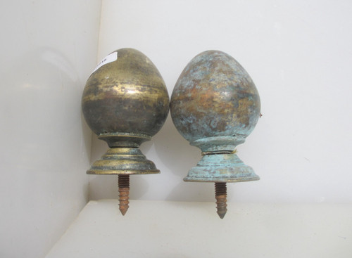 Victorian brass curtain pole - brass,
