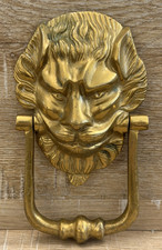 VINTAGE SOLID BRASS LIONS HEAD