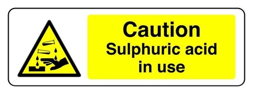 Caution sulphuric acid use - sulphuric,