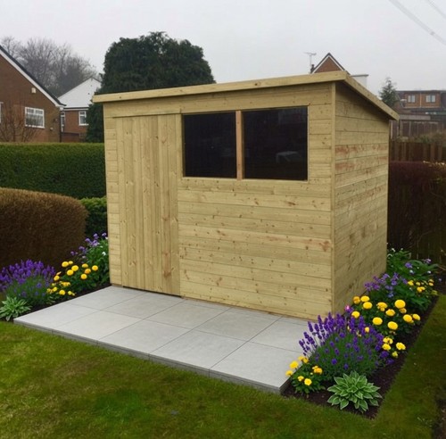 Pent garden shed - shed, tanalised