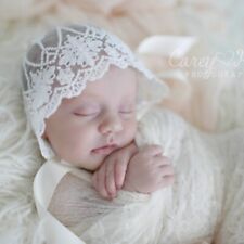 0-6M Newborn Baby Girl Photo Photography Prop Lace Floral Hat Cap Beanie Bonnet