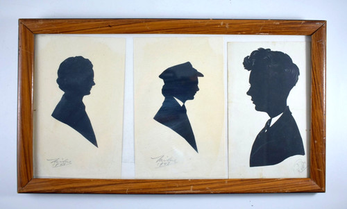 Vintage silhouette portrait - silhouette,