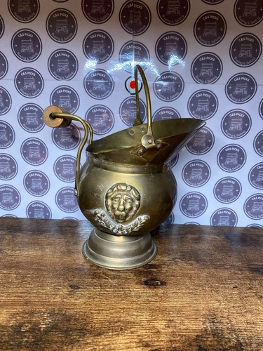 Vintage lion brass - lion, coal