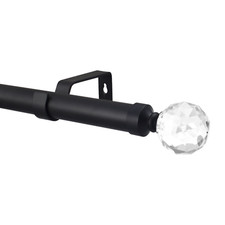 Curtain Pole Matt Black Metal