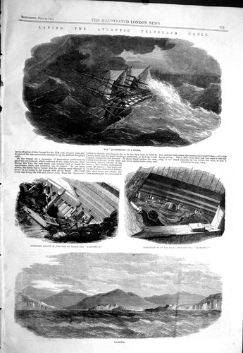 Old 1858 atlantic telegraph - old,