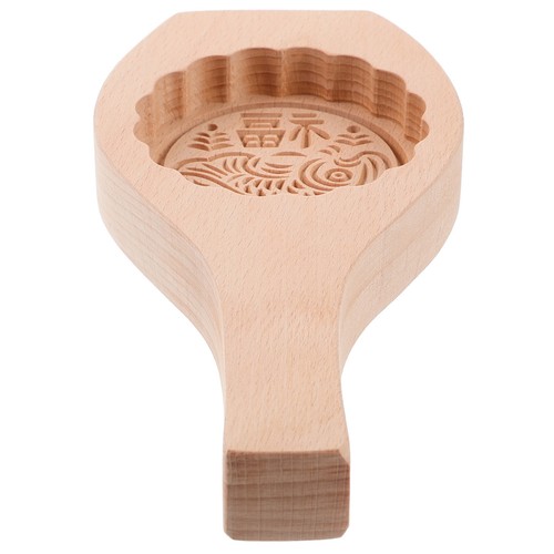 Light brown wooden mooncake - brown,