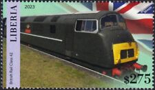 British Rail BR Class 42 WARSHIP Diesel Hydraulic Train Stamp (2023 Liberia)