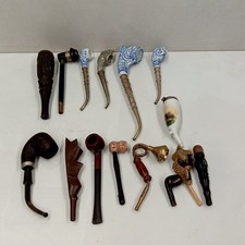 Vintage Antique Smoking Pipes Lot Collectable Aged Condition Tobacco Pipes