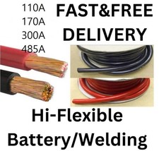 12v Car Battery Starter Alternator Flexible Power Split Charger Cable Leads + -