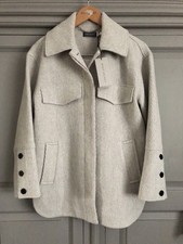 Mint Velvet Gorgeous 42% Wool Blend Grey Shacket Size S (10-large 10) RRP £195