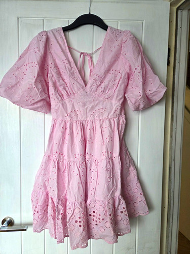Pink short sleeve dress - short, from