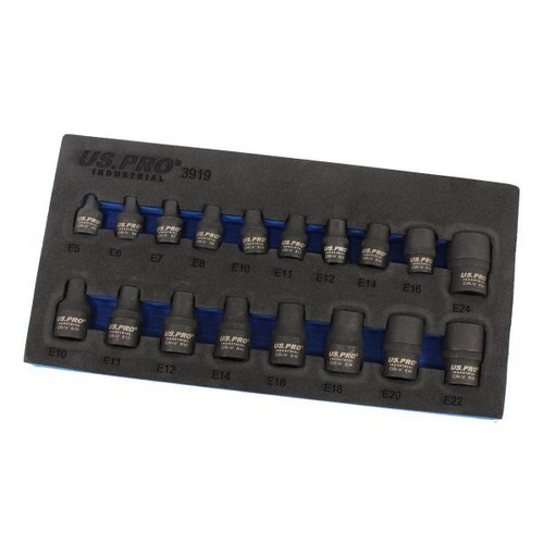 Impact torx sockets set - e,