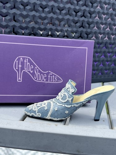 Miniature shoe ornament - shoe, blue