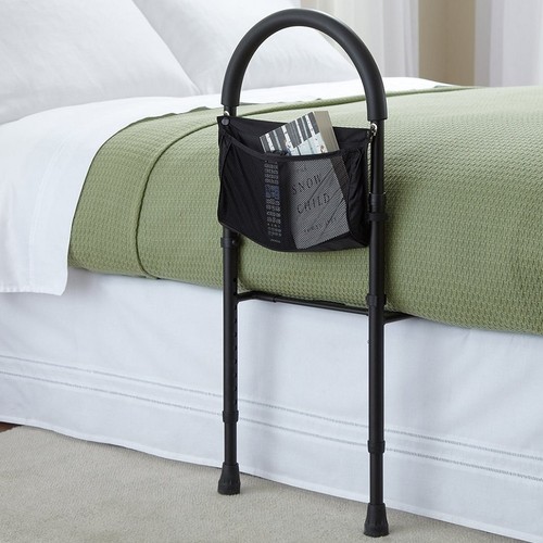 Safety bed rail mobility aid