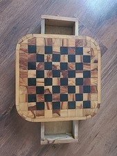 Vintage Hand Made Wooden Chess