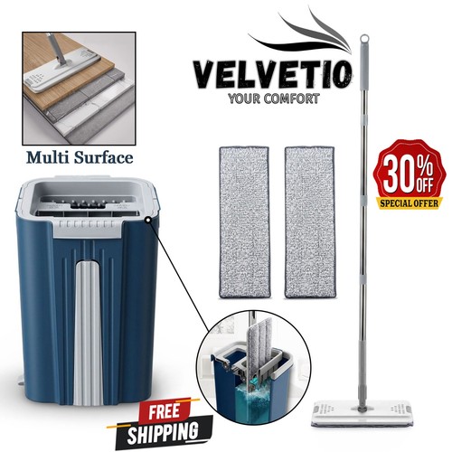 Flat mop and bucket - and,