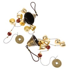  2pcs Wind Chimes: Alloy Dragon Phoenix Bell - Hanging Wind Chime For Garden