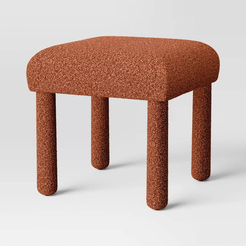 Upholstered stool ottoman rust - stool,