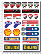 DUCATI CORSE sponsors decal set stickers Panigale Multistrada Monster 848 1199