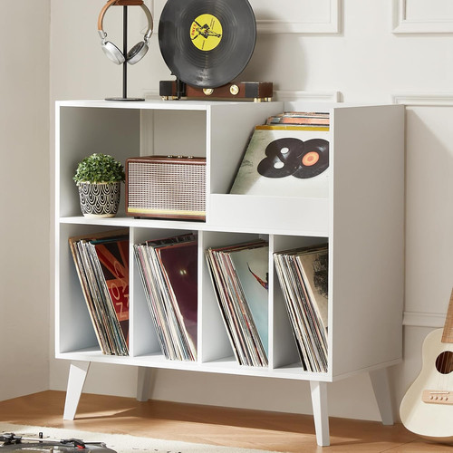 Large vinyl record stand with - record,