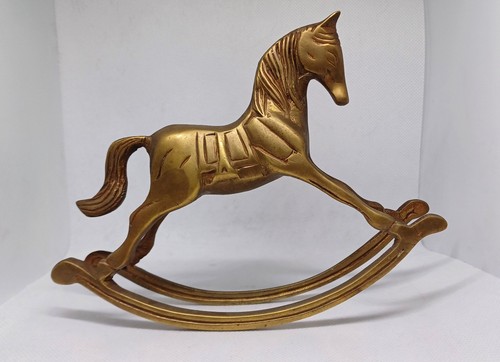 Vintage large brass rocking - brass,