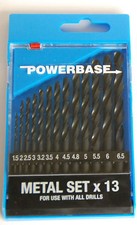 Powerbase 13 Piece Metal Drill Bit Set 1.5MM-6.5MM