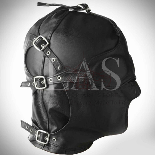 Handmade real black leather - black,