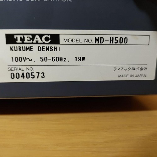 Teac h500 minidisc - minidisc, deck
