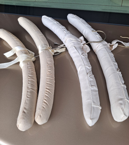 Vintage satin padded hangers - vintage,