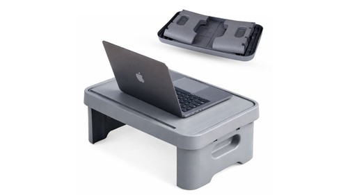Grey laptop table - grey, desk