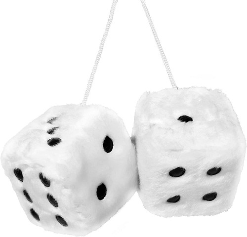 Fluffy dice for car x - for, 2.4"
