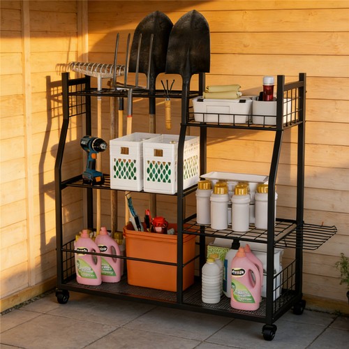 Metal garden tool storage rack - storage,