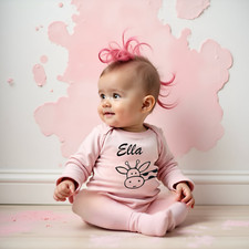 PERSONALISED baby girl pink