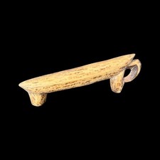 Authentic Ethiopian Wooden Headrest – Antique African Tribal Neck Pillow | Hand-