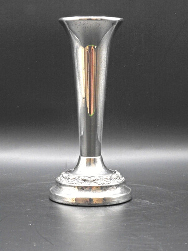 Silver plated bud - vase, with