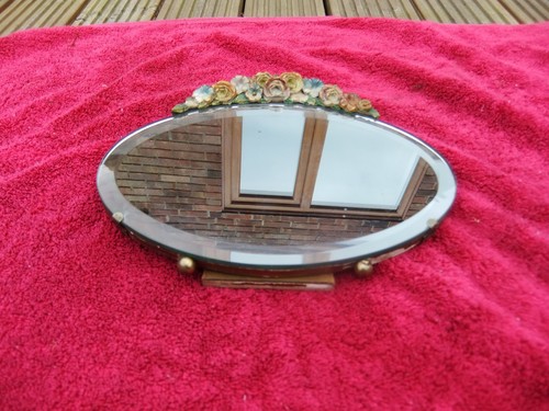 Vintage oval barbola mirror - vintage,