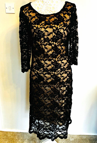 Peacocks black floral lace - floral,