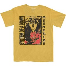 System of a Down 'Reflections' Yellow Mineral Wash T shirt - NEW