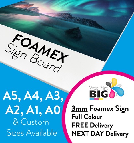 Foamex sign foam - foam, board