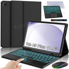For Samsung Galaxy Tab A9 Plus 11 inch 2023 Touchpad Backlit Keyboard Case Mouse
