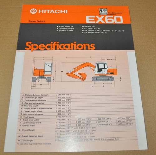 Hitachi ex60 excavator - hitachi,
