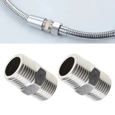 Hex Nipple Shower Hose Extension 1/2" Male Pipe Fittings Hardware  DIY Shower