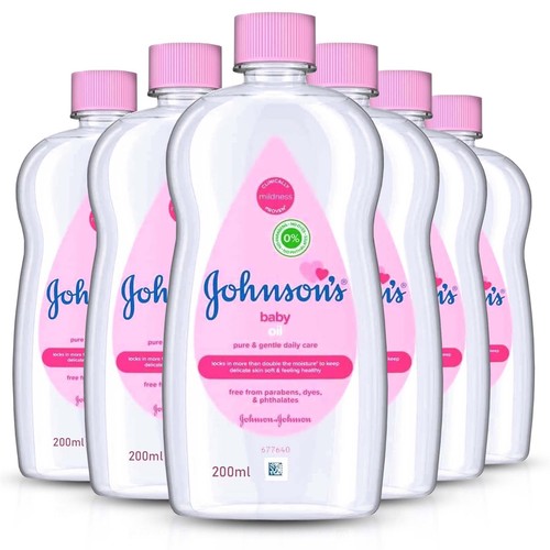 Johnsons baby oil 200ml - 6x,