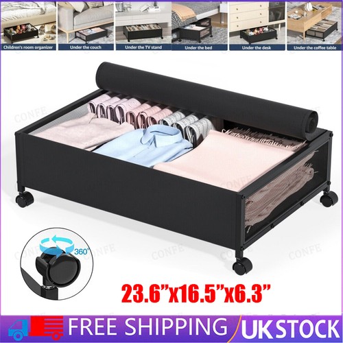 Under bed storage with - with, wheels