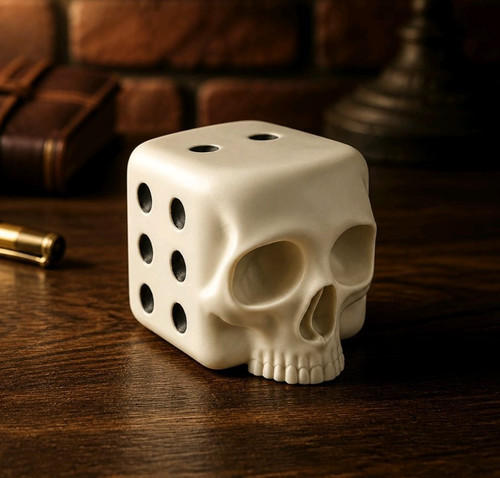 Gothic skull dice ornament - gothic,