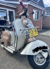 DESMO STYLE BADGE BAR COMPLETE KIT 18" CURVED.  SCOOTER VESPA LAMBETTA ETC