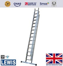 Triple & Double EN131 Professional Aluminium Extension Ladders Factory Direct
