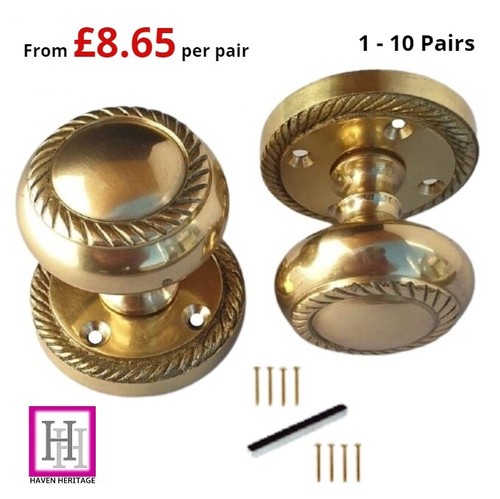 Door knobs brass mortice - door,