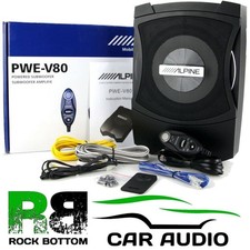 ALPINE 8" 20 cm Active 160 W Amplified Slim Underseat Car Sub Subwoofer Bass Box