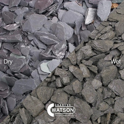 Graphite grey slate chippings - grey,